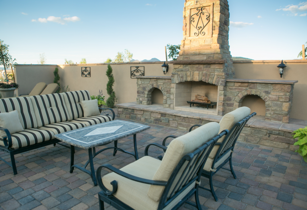 Vicente Landscaping, Outdoor Fireplace, Northern Arizona, Prescott, Landscaping Business